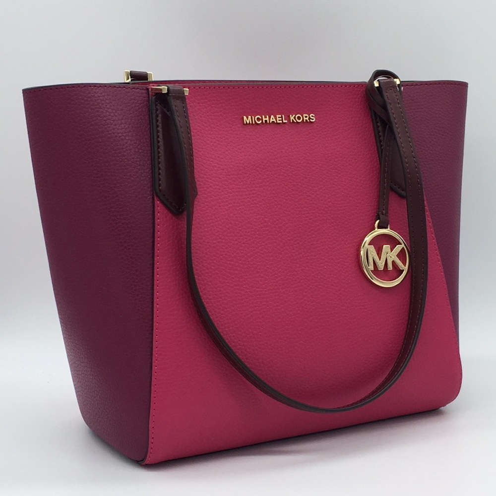 MICHAEL KORS KIMBERLY SM BONDED TOTE  ELCTRPNK MLT - Picture 4 of 8